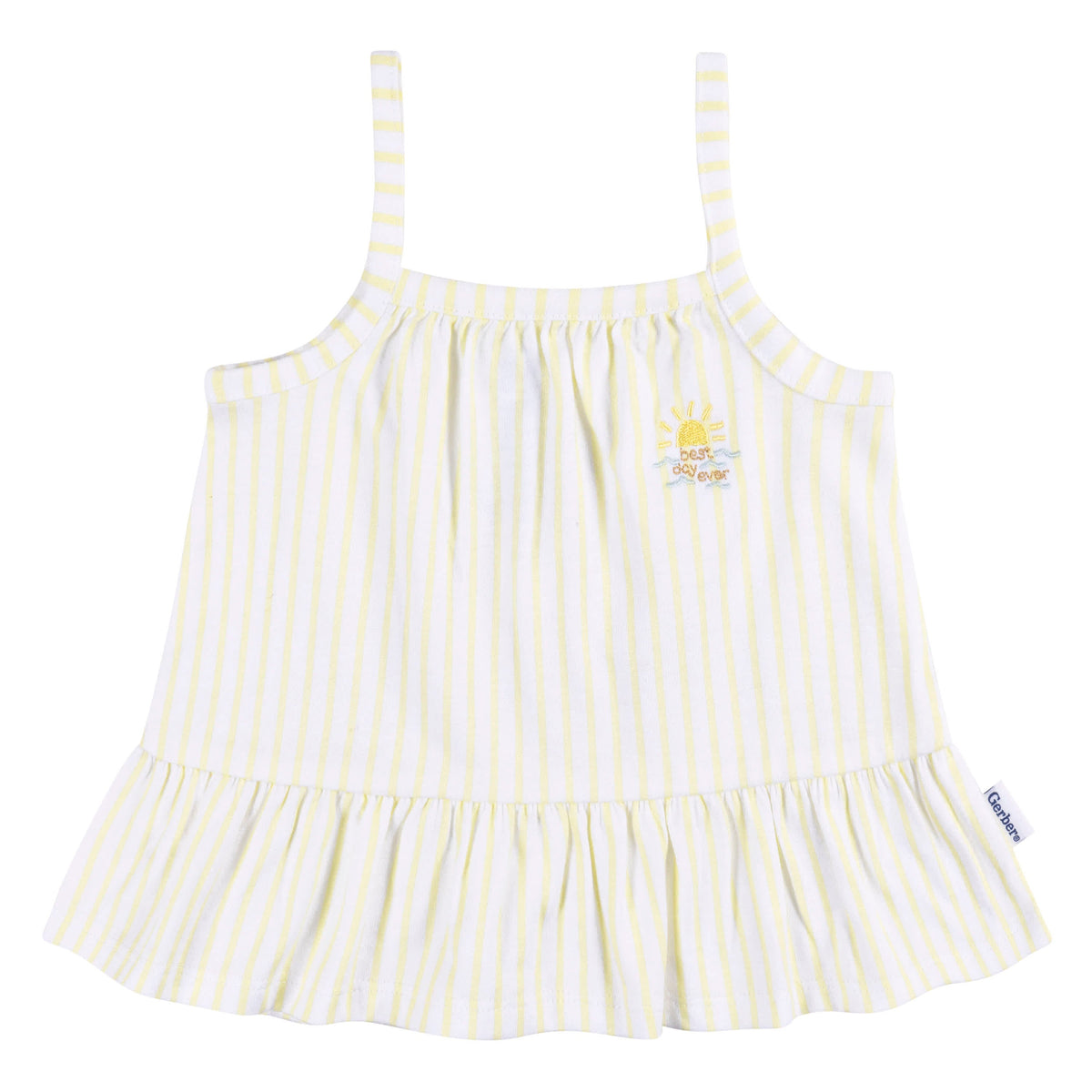 2-Piece Baby Girls Stripe Dress and Diaper Cover, view 2