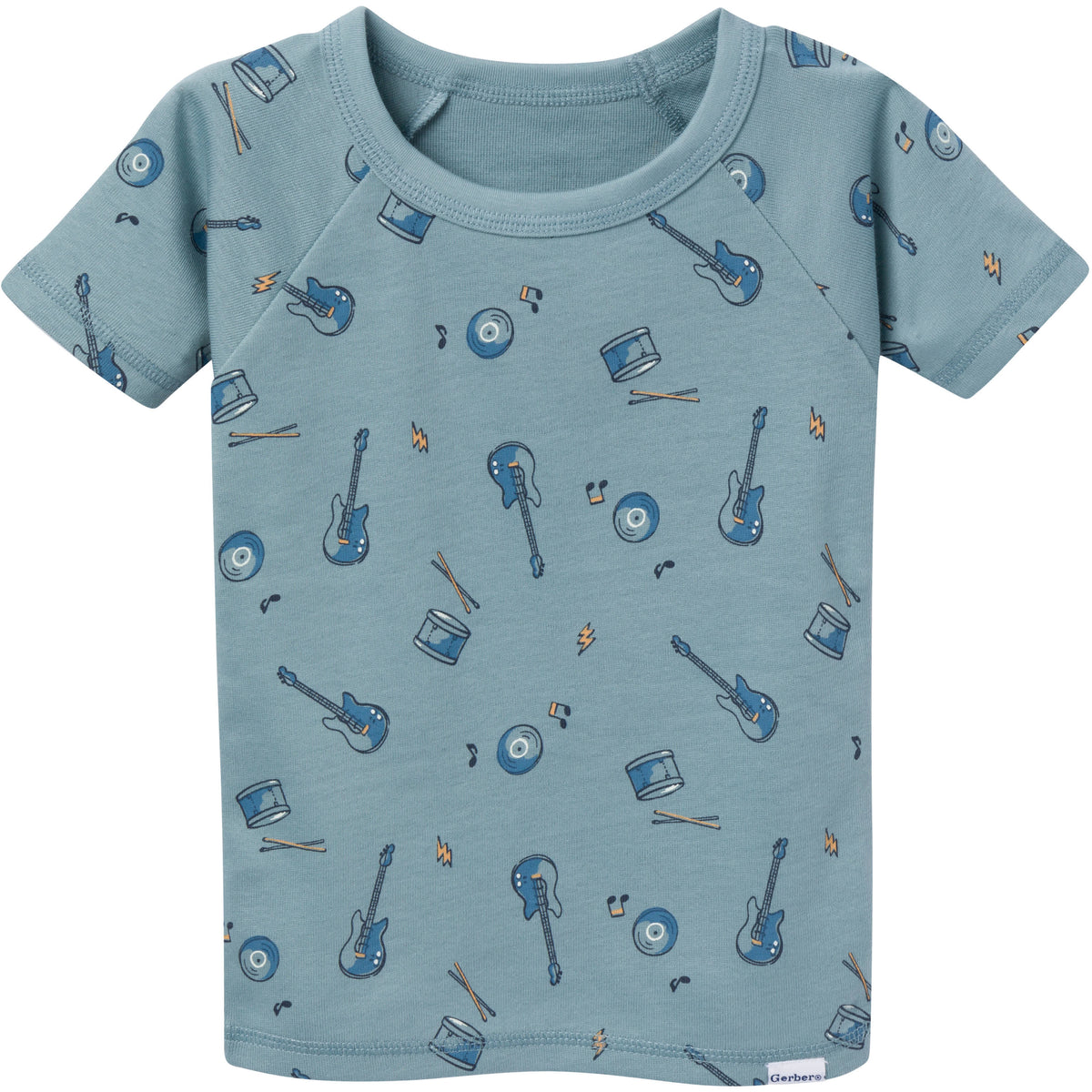 4-Piece Infant & Toddler Boys Guitars Pajamas Set, view 4
