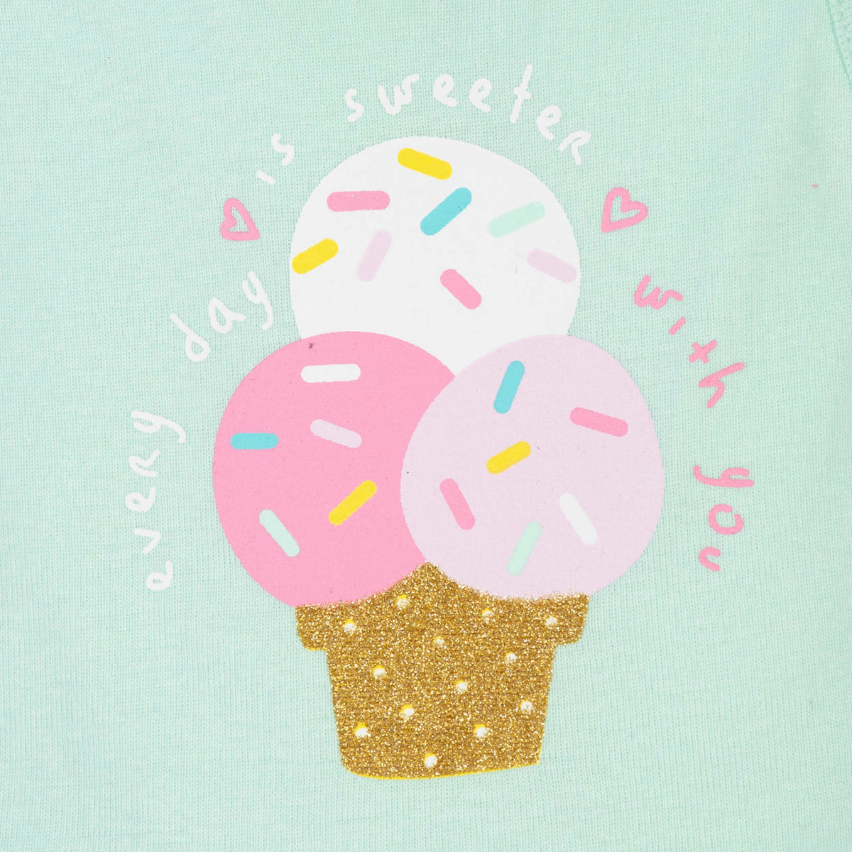 4-Pack Baby Girls Ice Cream Onesies Bodysuits, view 2