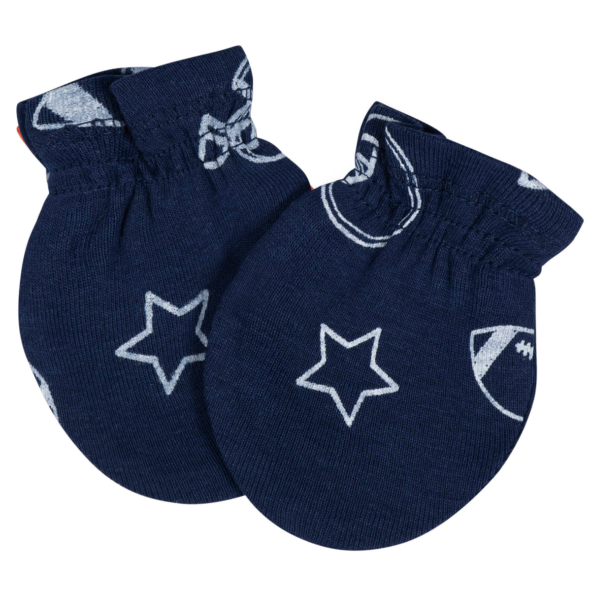 8-Piece Baby Boys All Star No Scratch Mittens & Caps Set, view 9