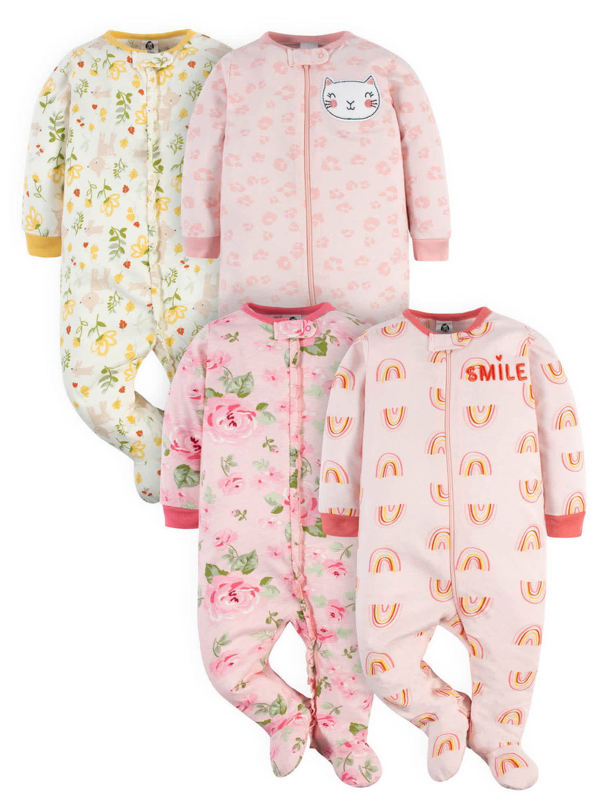 4-Pack Baby Girls Assorted Sleep 'N Plays