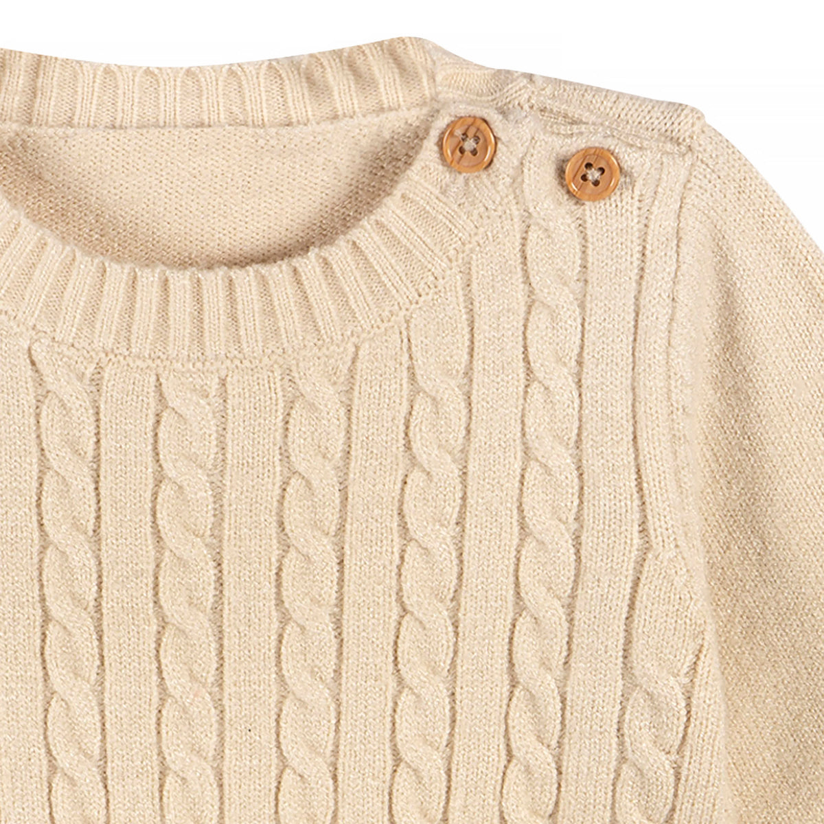 2-Piece Baby Neutral Tan Sweater Knit Set, view 5