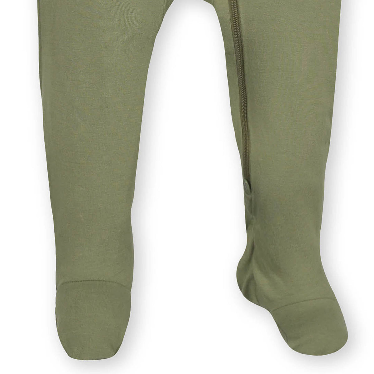 Baby & Toddler Moss Buttery Soft Viscose Made from Eucalyptus Snug Fit Footed Pajamas, view 7