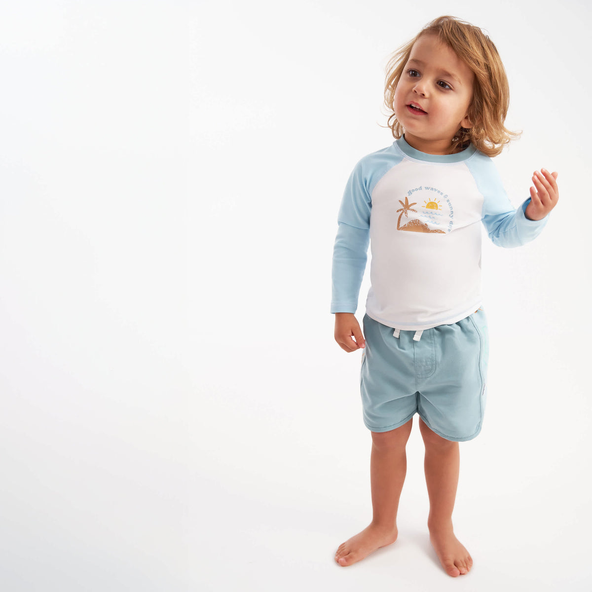 2-Piece Baby & Toddler Boys Surf Rashguard Set, view 2