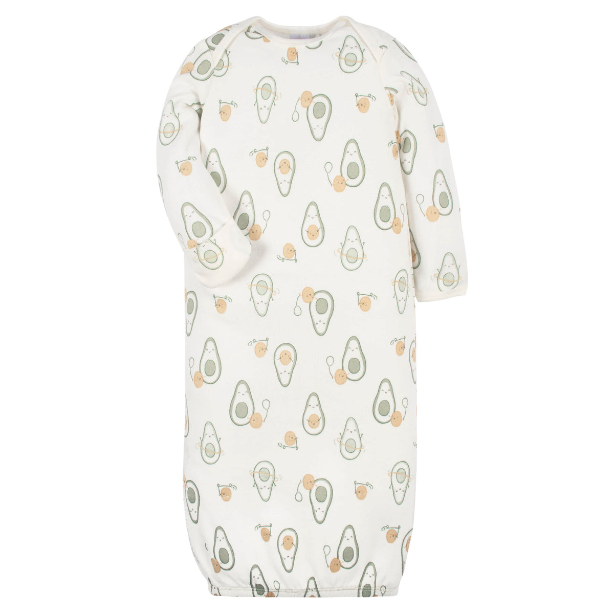 2-Piece Baby Neutral Avo-Cuddle Gown & Cap Set, view 3