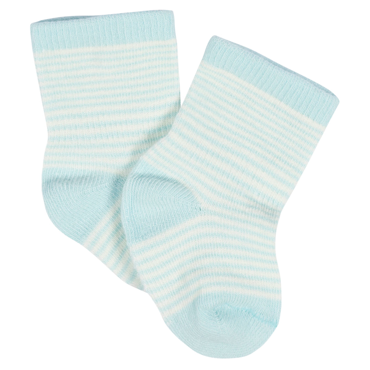 8-Pack Baby Girls Lavender Garden Jersey Wiggle Proof Socks, view 5