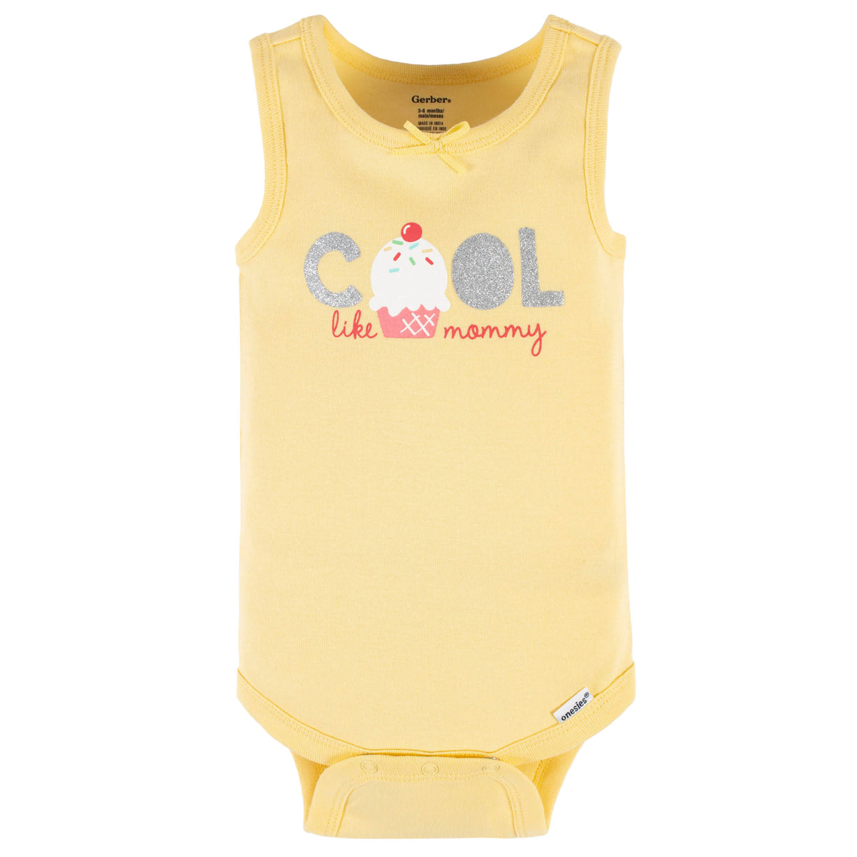 4-Pack Baby Girls Dots Of Rainbows Tank Onesies Bodysuits, view 2