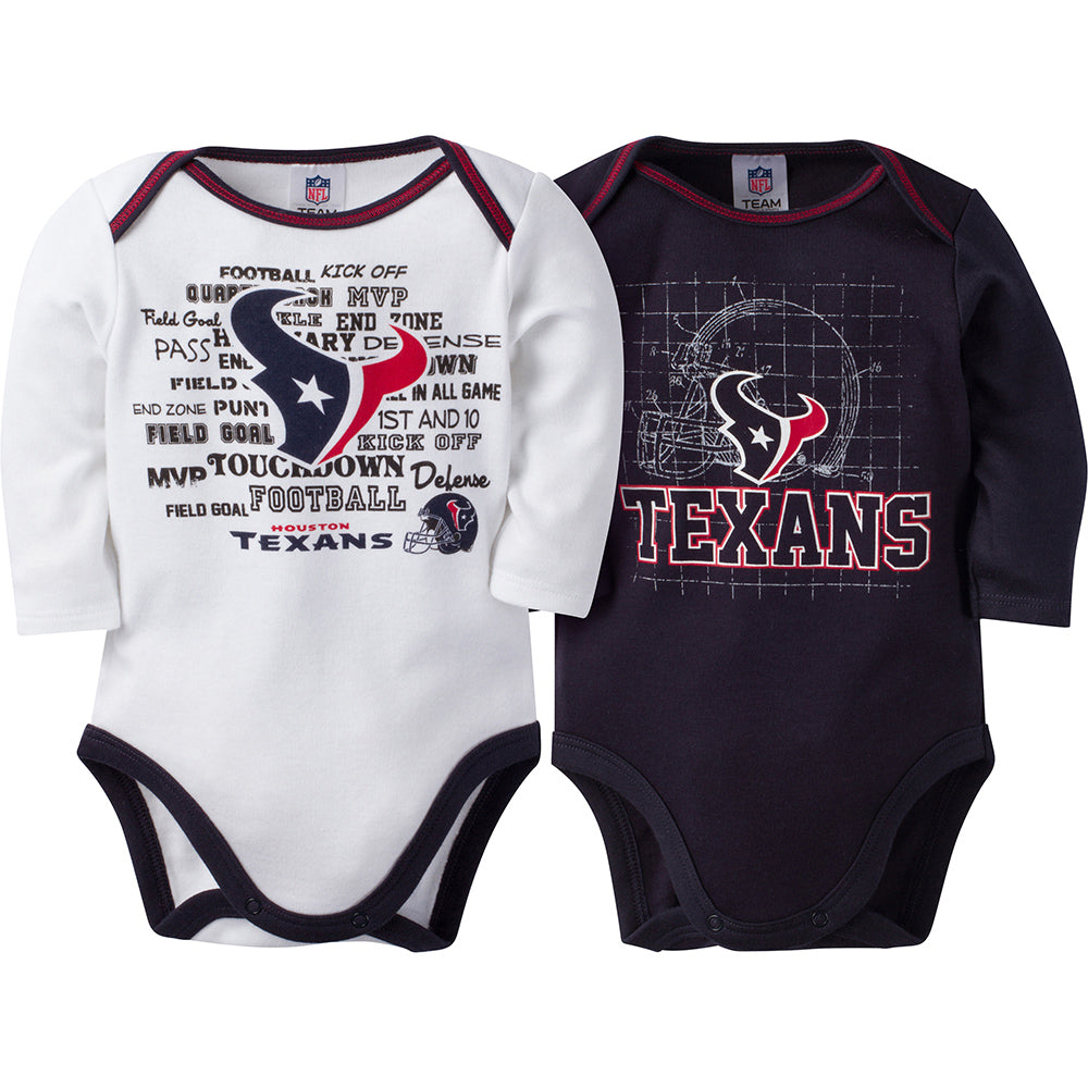 NFL 2-Pack Baby Boys Texans Long Sleeve Bodysuits
