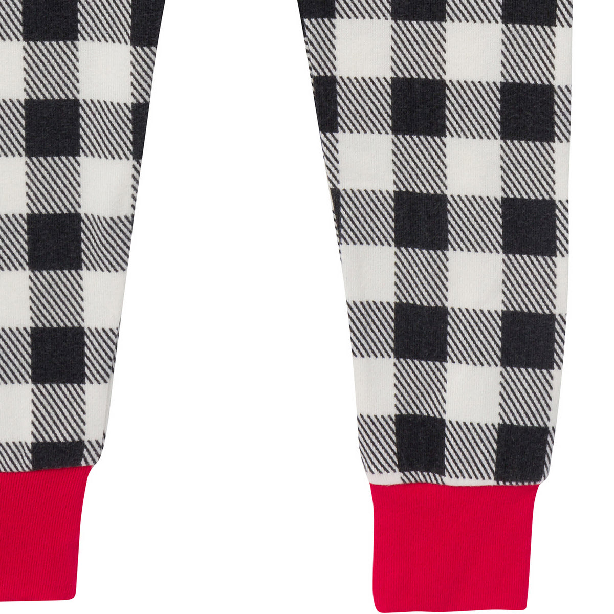 2-Piece Kids Neutral Black/Stewart Plaid Holiday Family Pajamas, view 6
