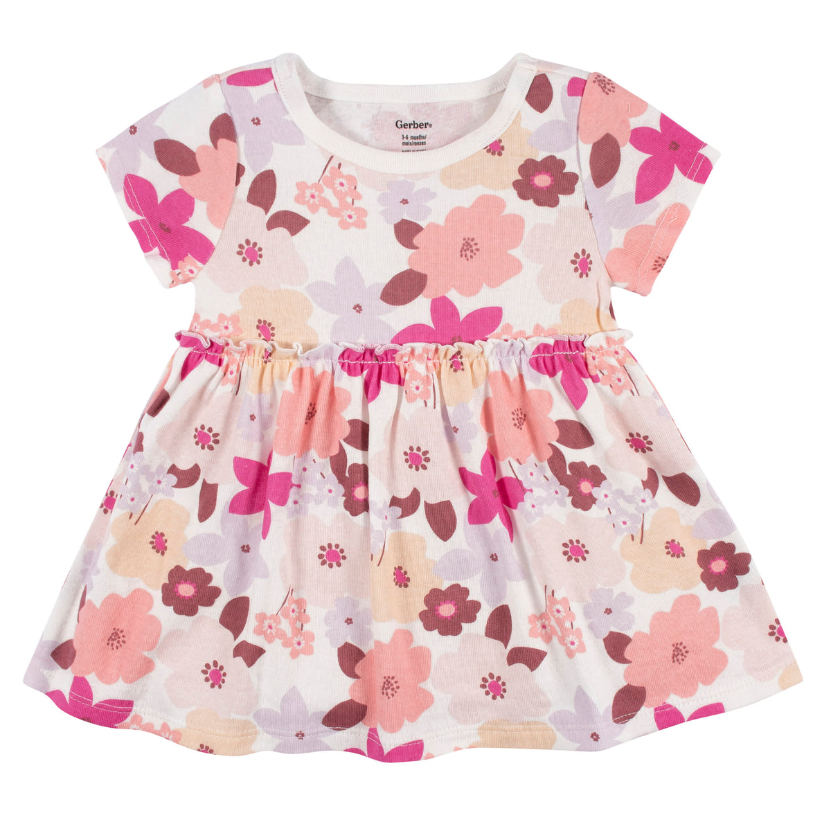 3-Piece Baby & Toddler Girls Cherry Blossom Dress, Diaper Cover & Headband Set, view 4