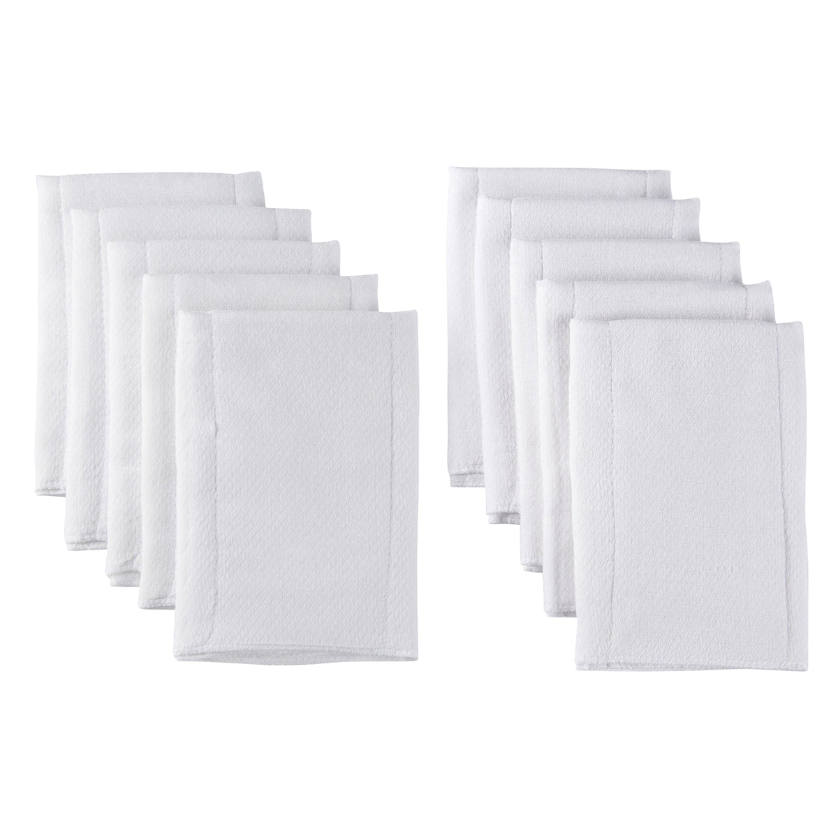 10-Pack Baby Neutral Organic White Flatfold Diaper