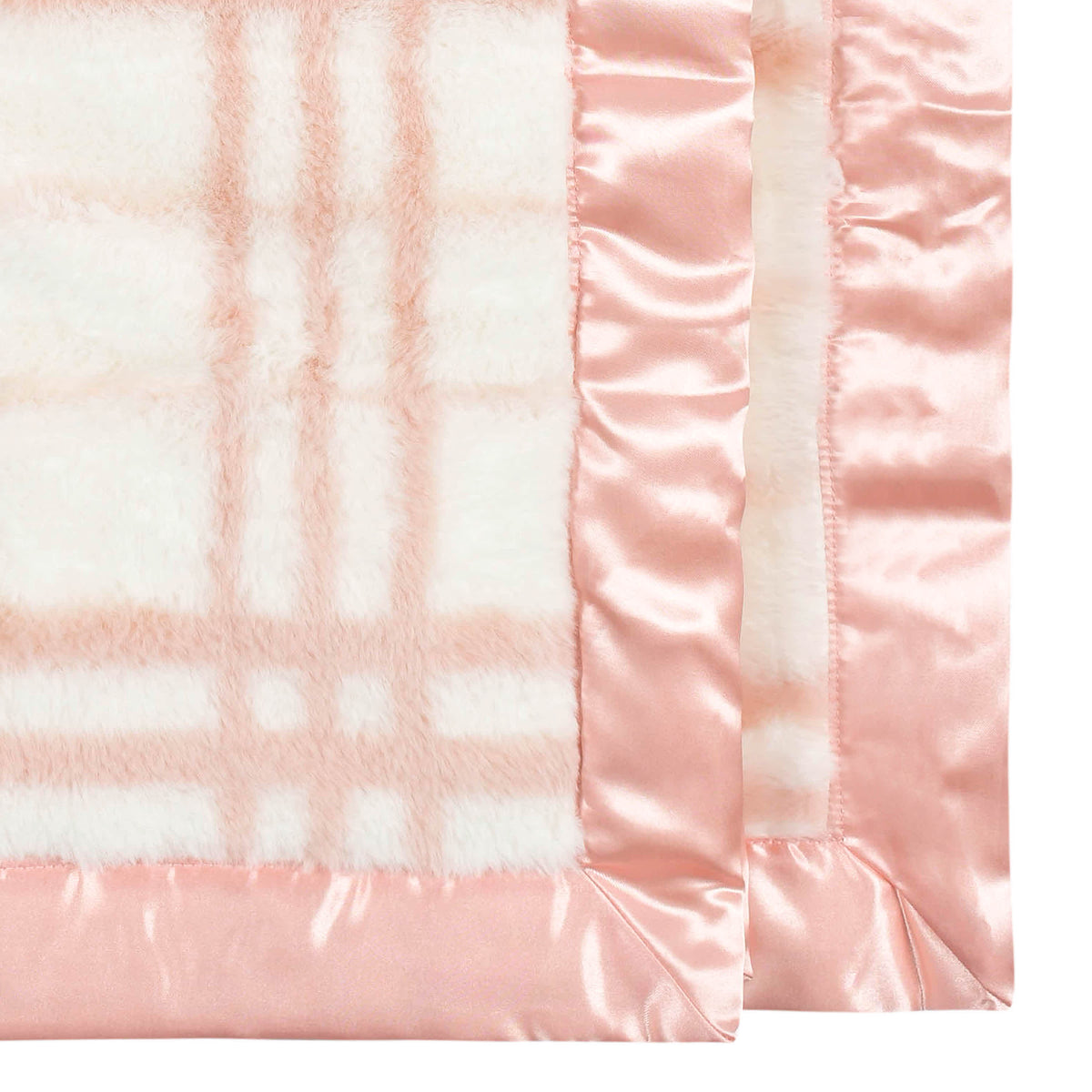 Baby Girls Pink Plaid Plush Blanket, view 4