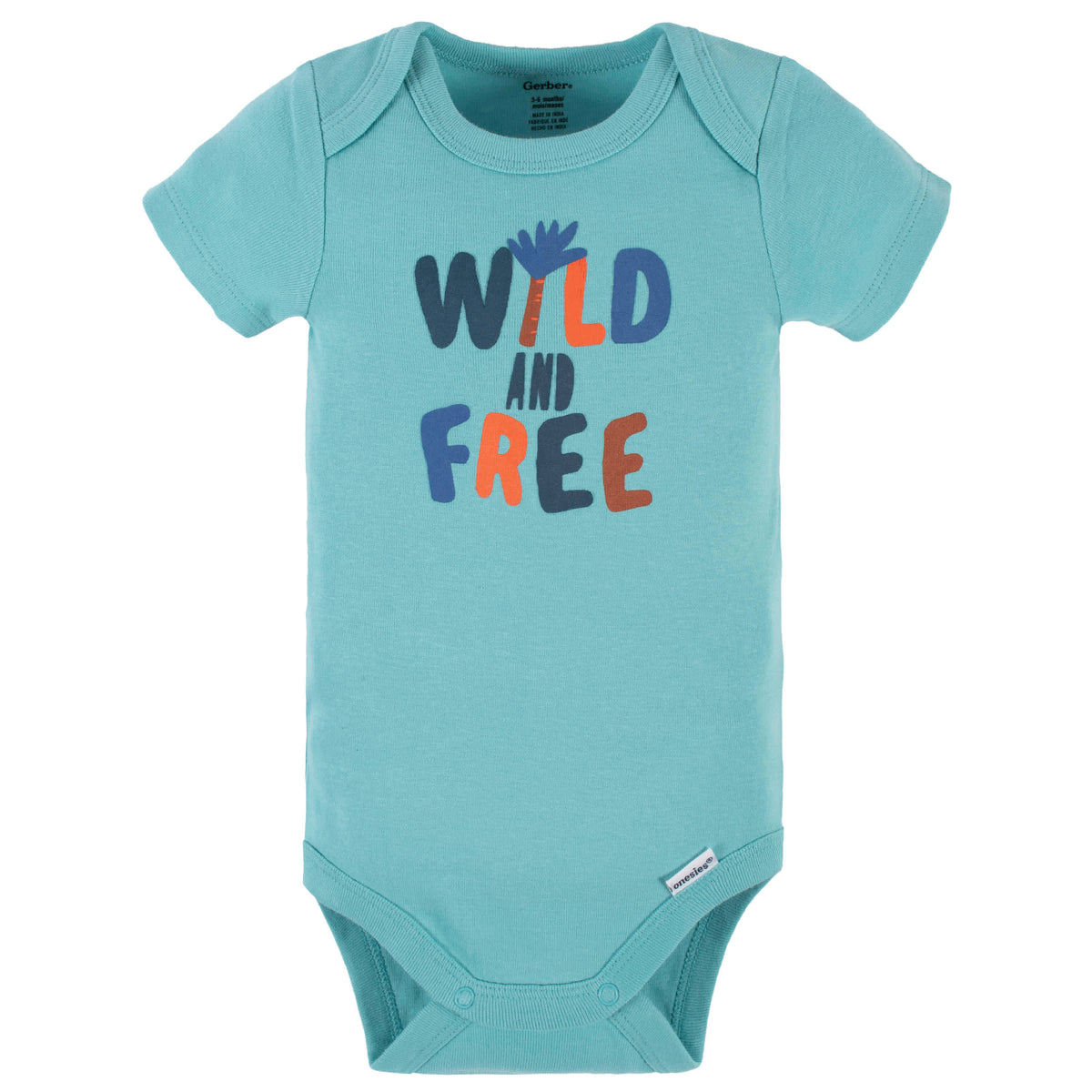 4-Piece Baby Boys Wild & Free Onesies Bodysuit, Tee, Shorts & Pant Set, view 4