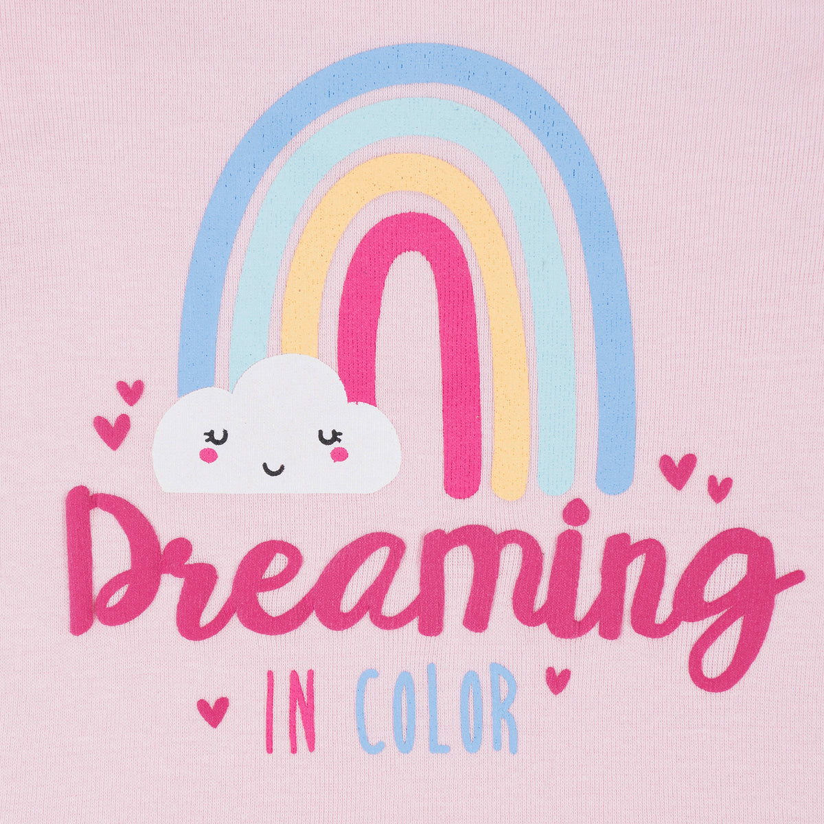 4-Piece Girls Rainbows Snug Fit Cotton Pajamas, view 3