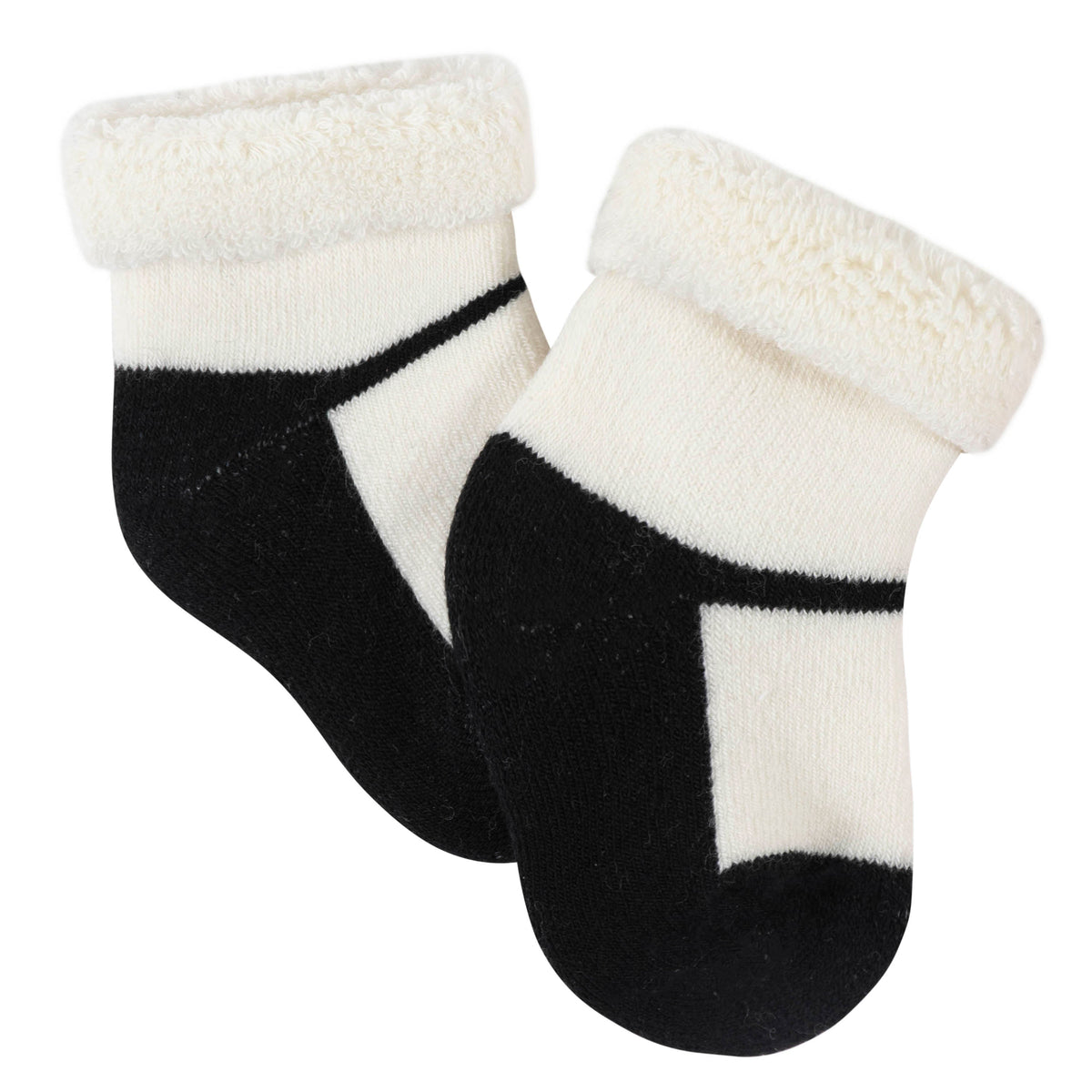 6-Pack Baby Girls Pink Ballerina Wiggle-Proof Terry Bootie Socks, view 3
