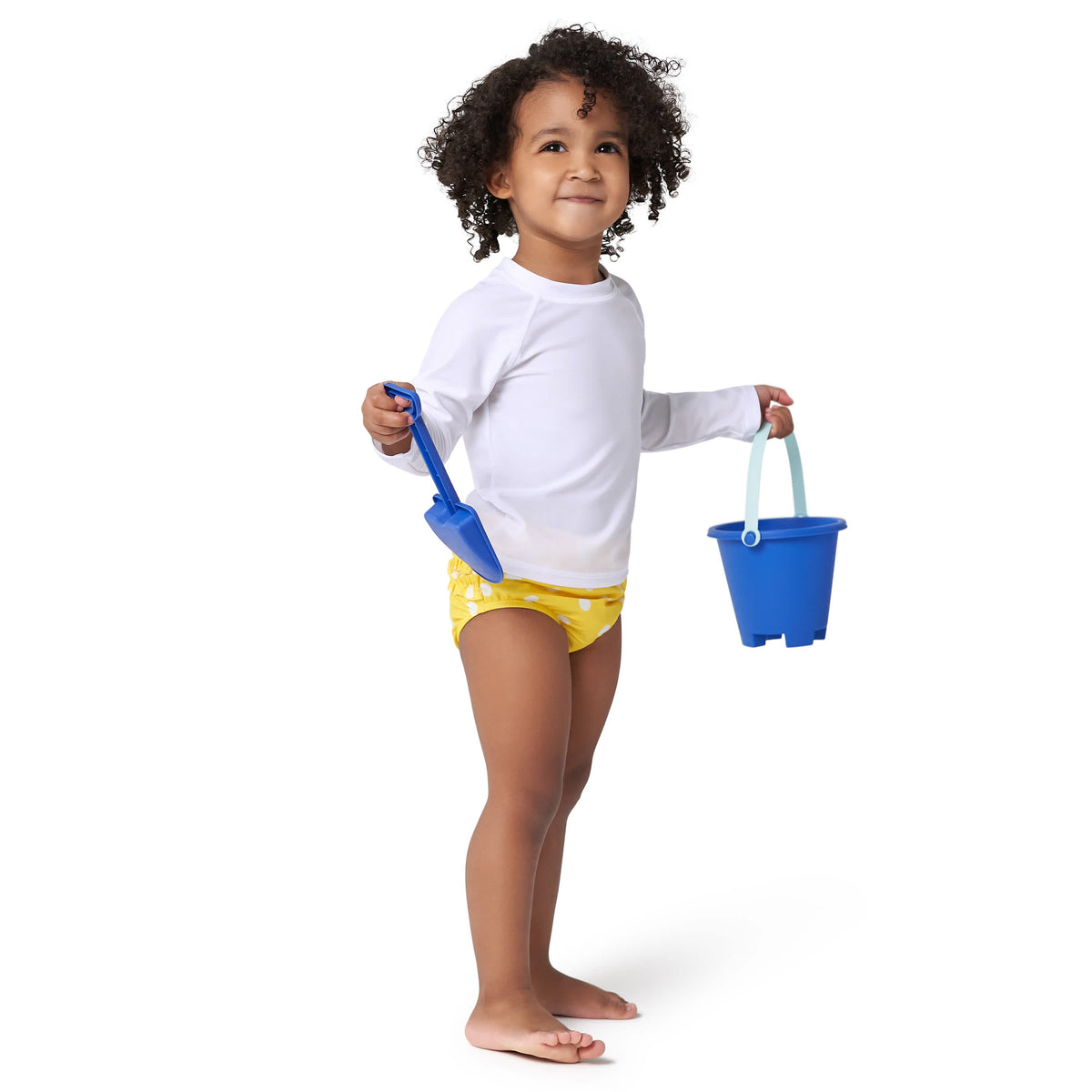 Baby & Toddler Neutral White Rashguard, view 3
