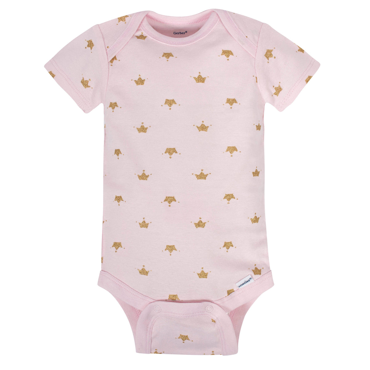 8-Pack Baby Girls Castle Short Sleeve Onesies Bodysuits, view 2