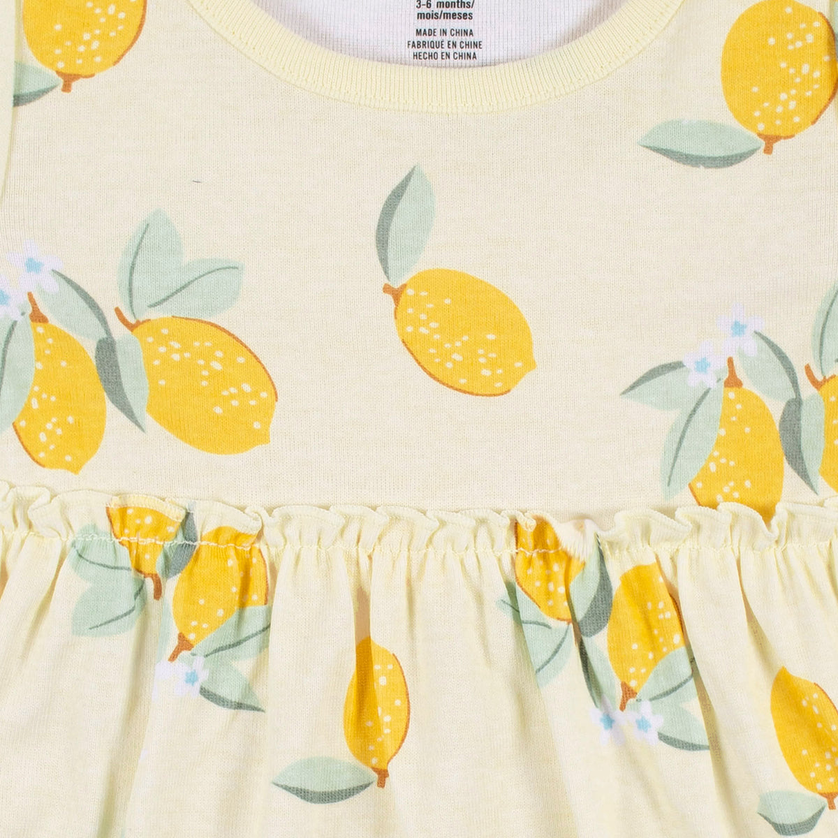 3-Piece Baby & Toddler Girls Little Lemon Dress, Diaper Cover & Headband Set, view 3