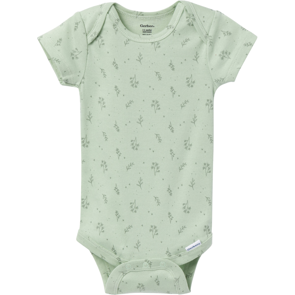 3-Pack Baby Girls Let Love Grow Onesies Bodysuits, view 2