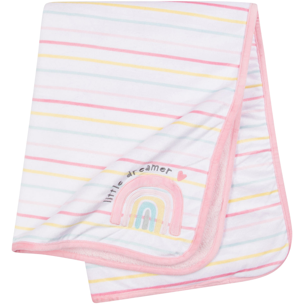 Baby Girls Rainbow Plush Blanket