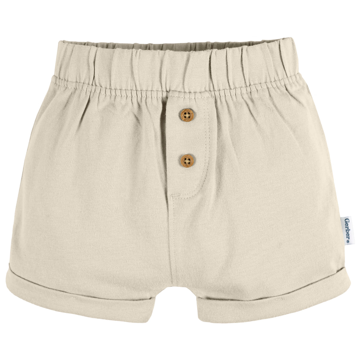 3-Pack Baby Neutral Grey/Tan/Stripe Knit Short, view 4