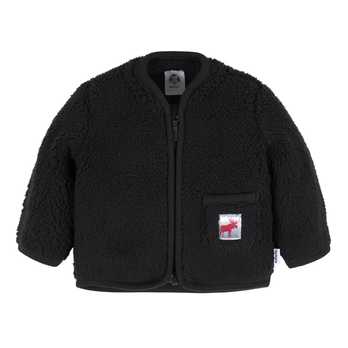 2-Piece Baby & Toddler Boys Moose Sherpa Jacket & Jogger Set, view 2