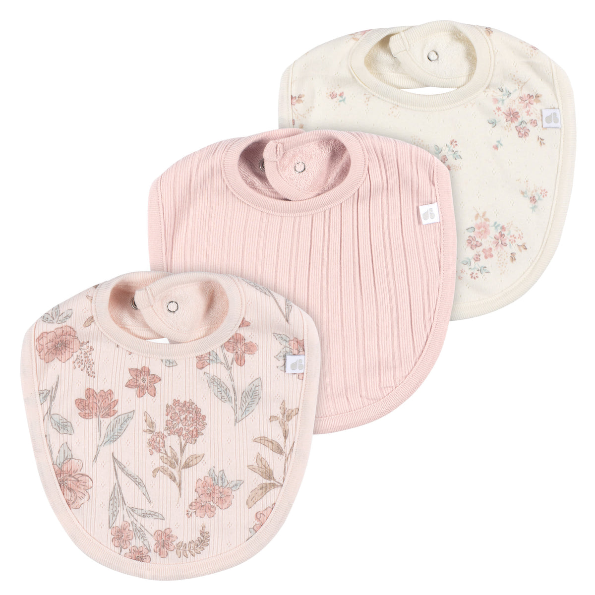 3-Piece Baby Girls Pink Bandana Set