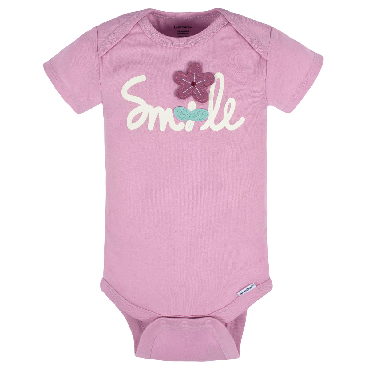 8-Pack Baby Girls Lavender Garden Onesies Bodysuits, view 3