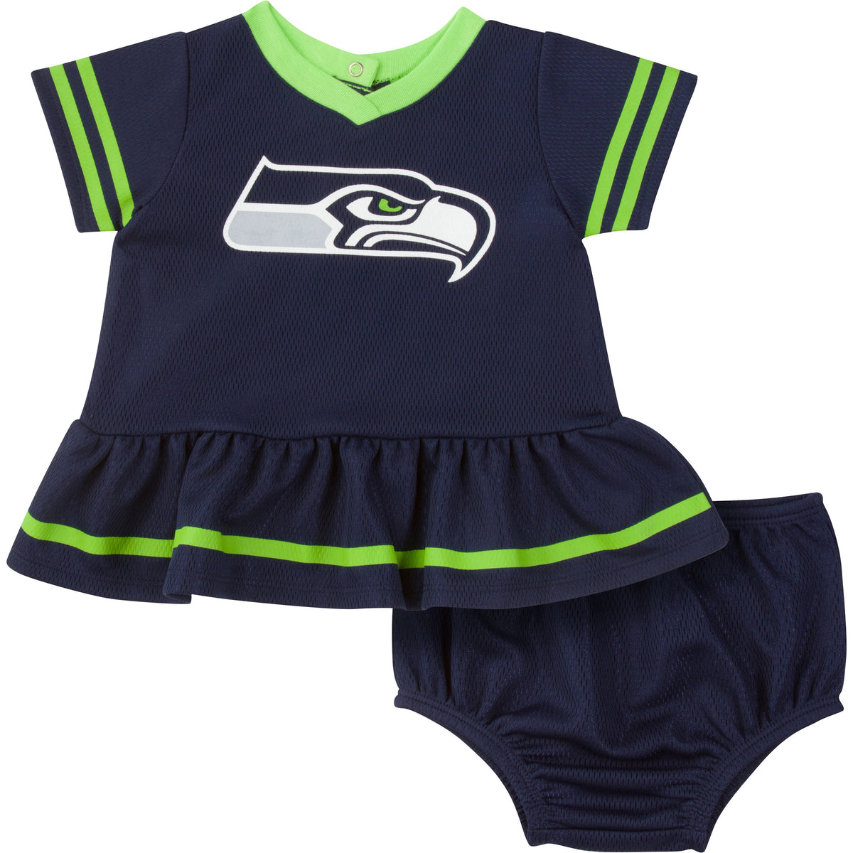 2-Piece Seattle Seahawks Dress and Diaper Cover Set