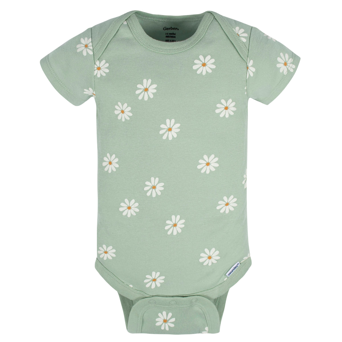 8-Pack Baby Girls Golden Floral Onesies Bodysuits, view 9
