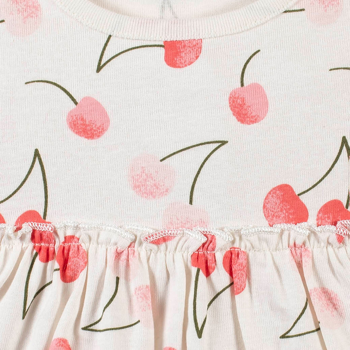 3-Piece Baby & Toddler Girls Cherry Kisses Dress, Diaper Cover & Headband Set, view 3