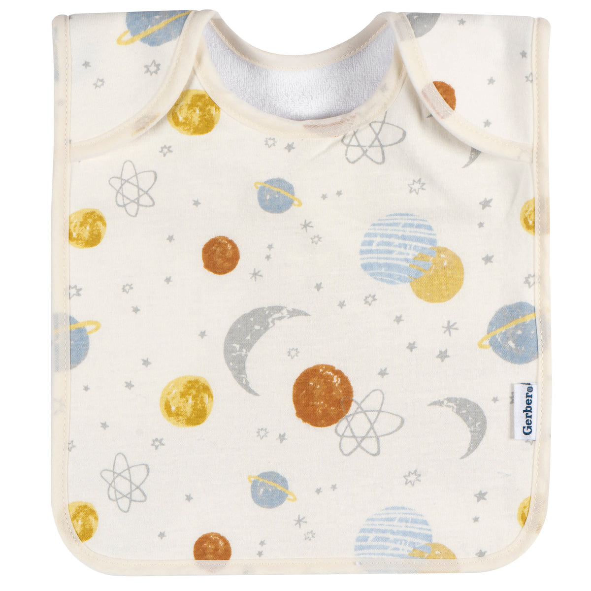 8-Pack Baby Boys Multi Blue Grey Lap Shoulder Bibs, view 9