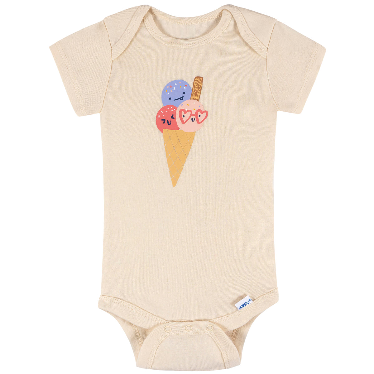 8-Pack Baby Girls Cool Snacks Short Sleeve Onesies Bodysuits, view 2