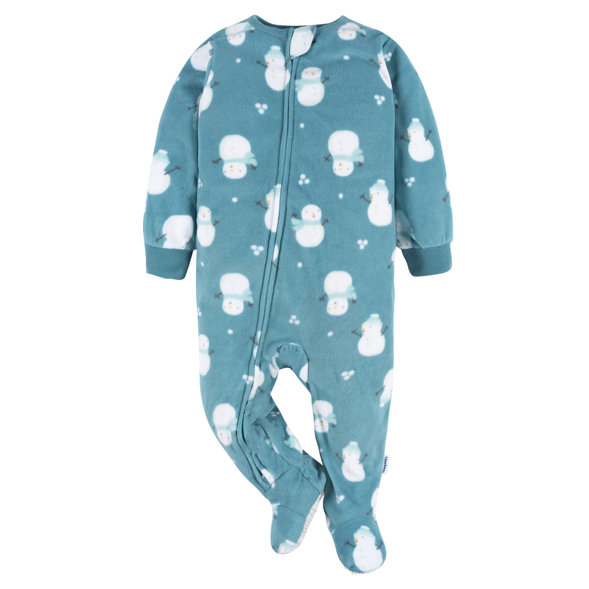 2-Pack Baby & Toddler Neutral Blue Winter Items Fleece Pajamas, view 4