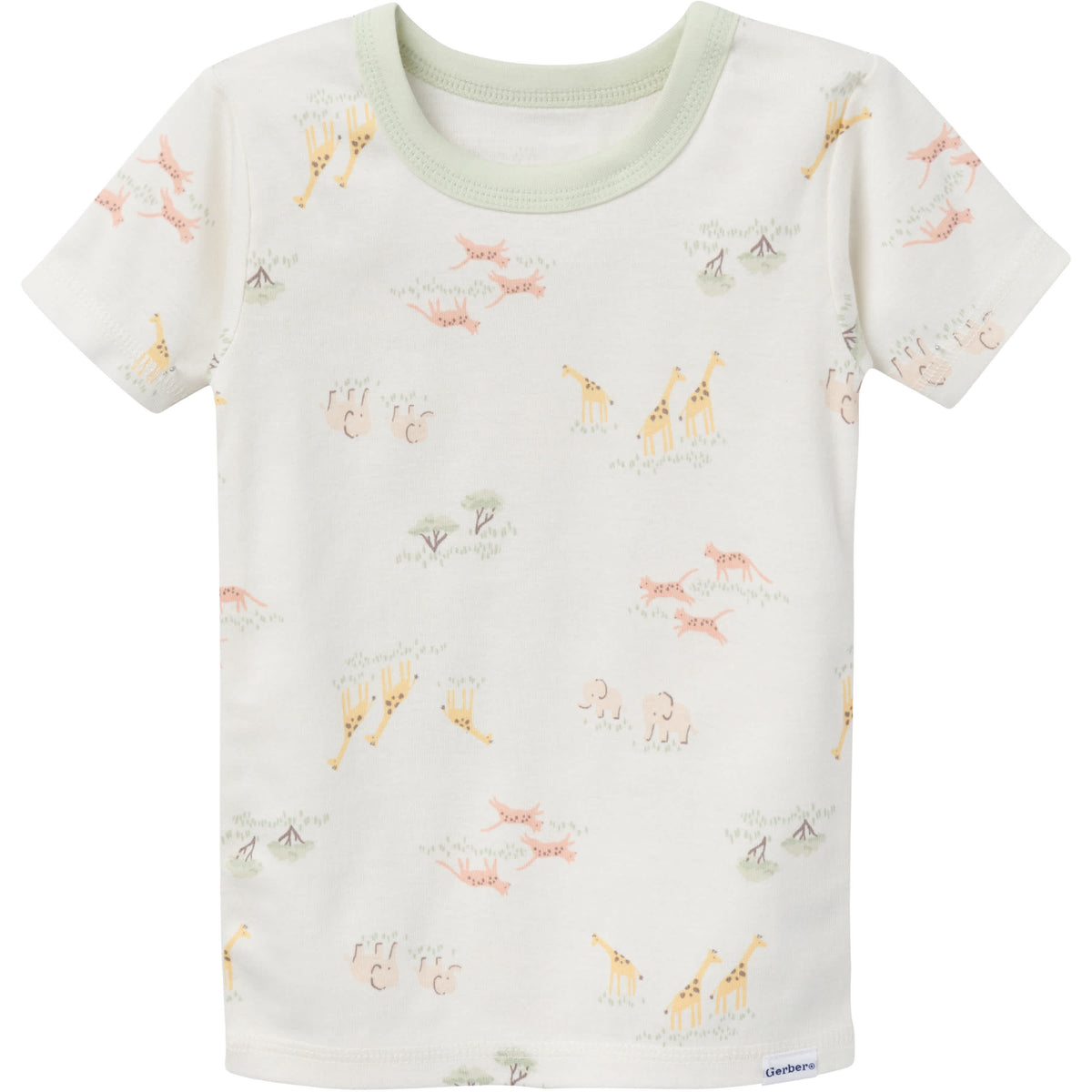 4-Piece Infant & Toddler Neutral Safari Pajamas Set, view 4