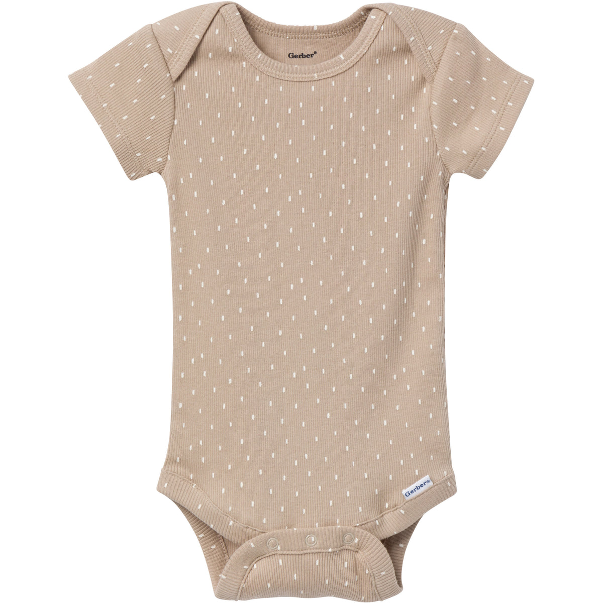 6-Pack Baby Neutral Tan Little Apples Onesies Bodysuits, view 7