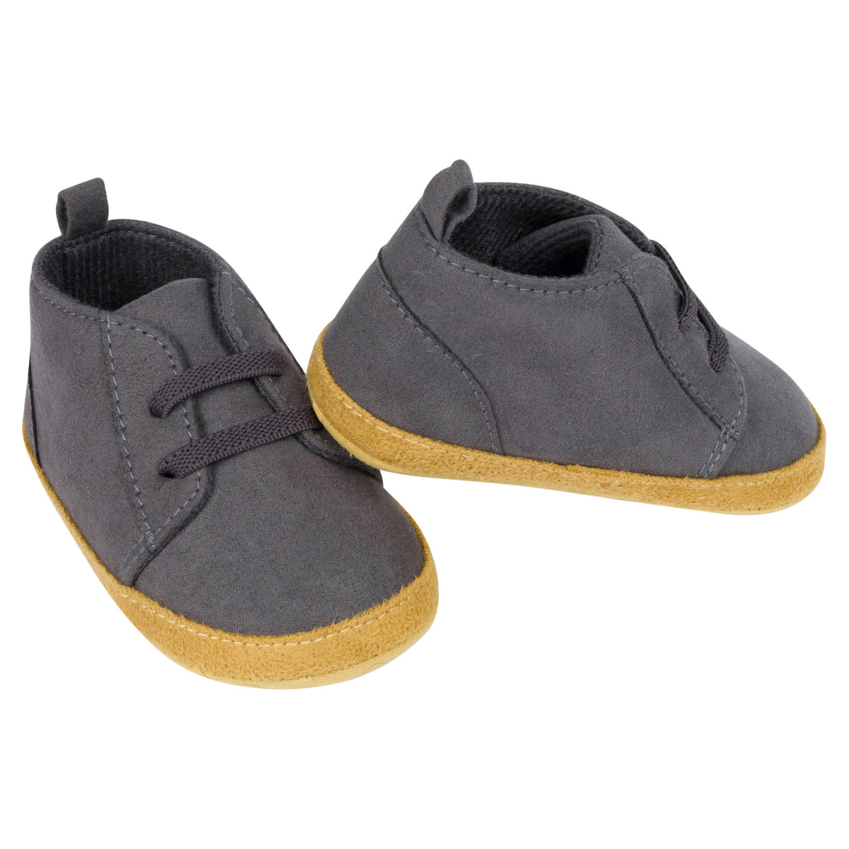 Baby Boys Gray Faux Suede High Top Shoes