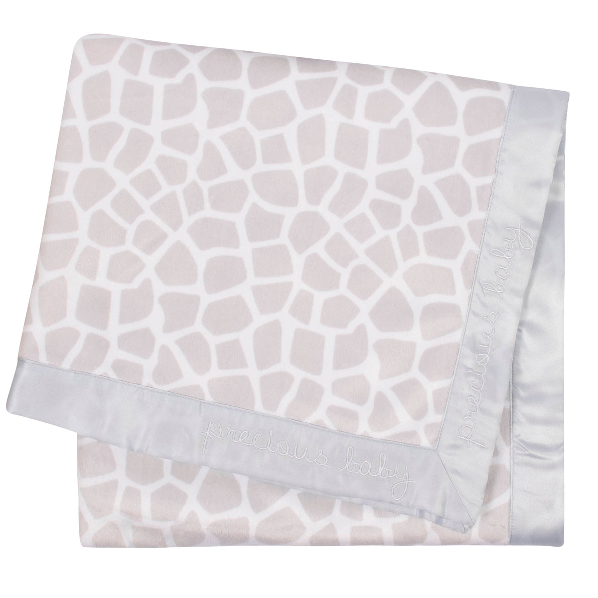 Neutral Giraffe Plush Blanket