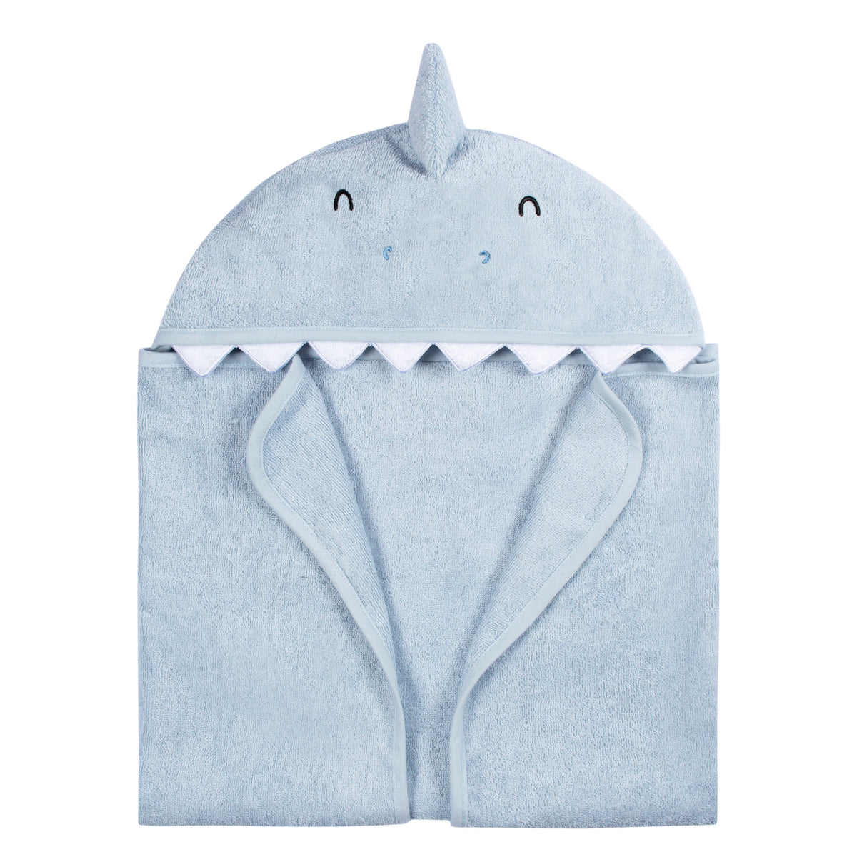 4-Piece Baby Boys Blue Shark Towel & Washcloths, view 5