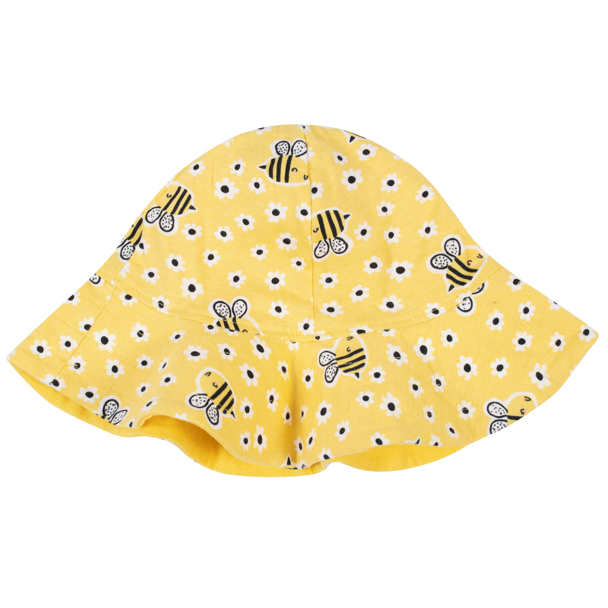 3-Piece Baby & Toddler Girls Bee Garden Dress, Diaper Cover & Sun Hat Set, view 4