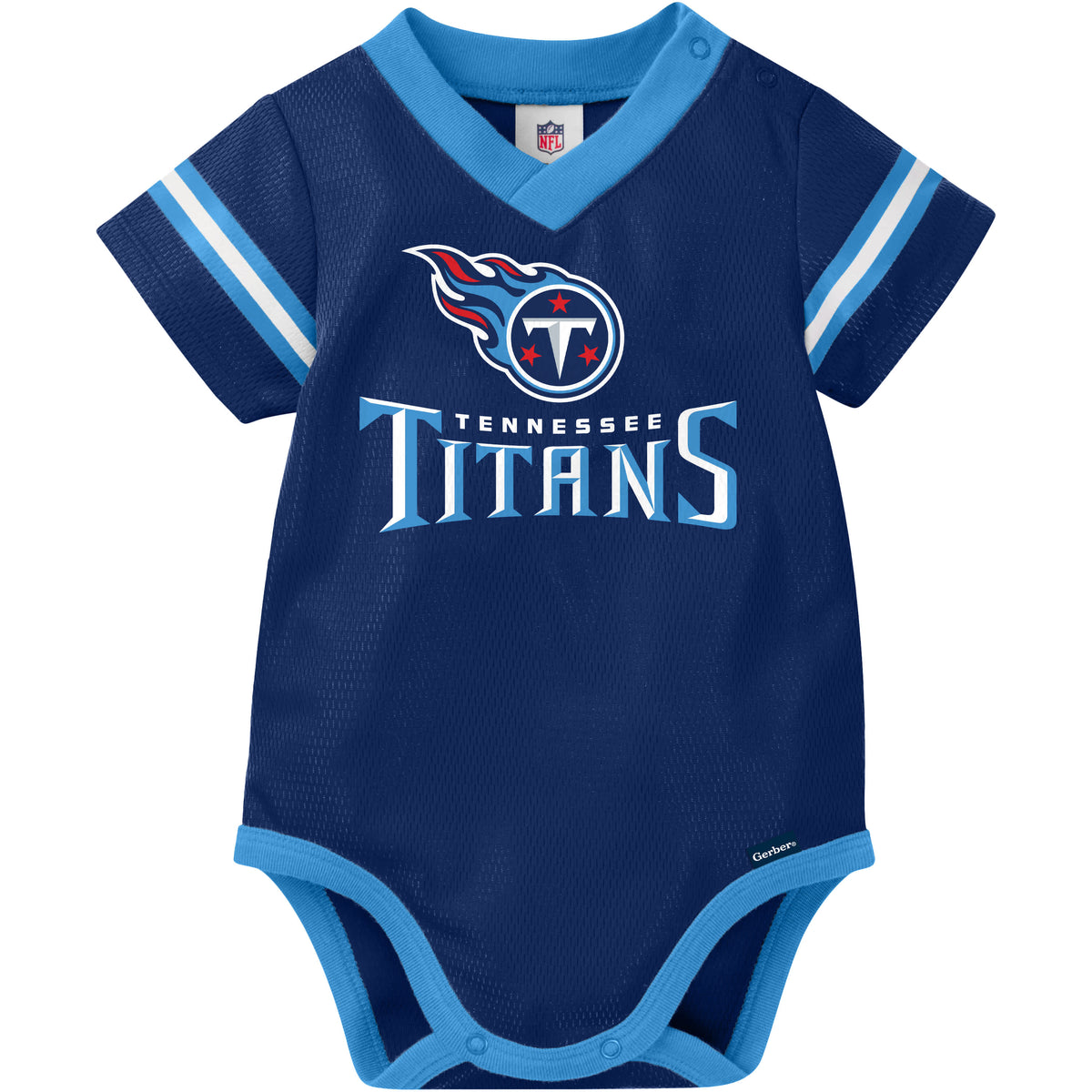 Baby Boys Titans Short Sleeve Jersey Bodysuit, view 3