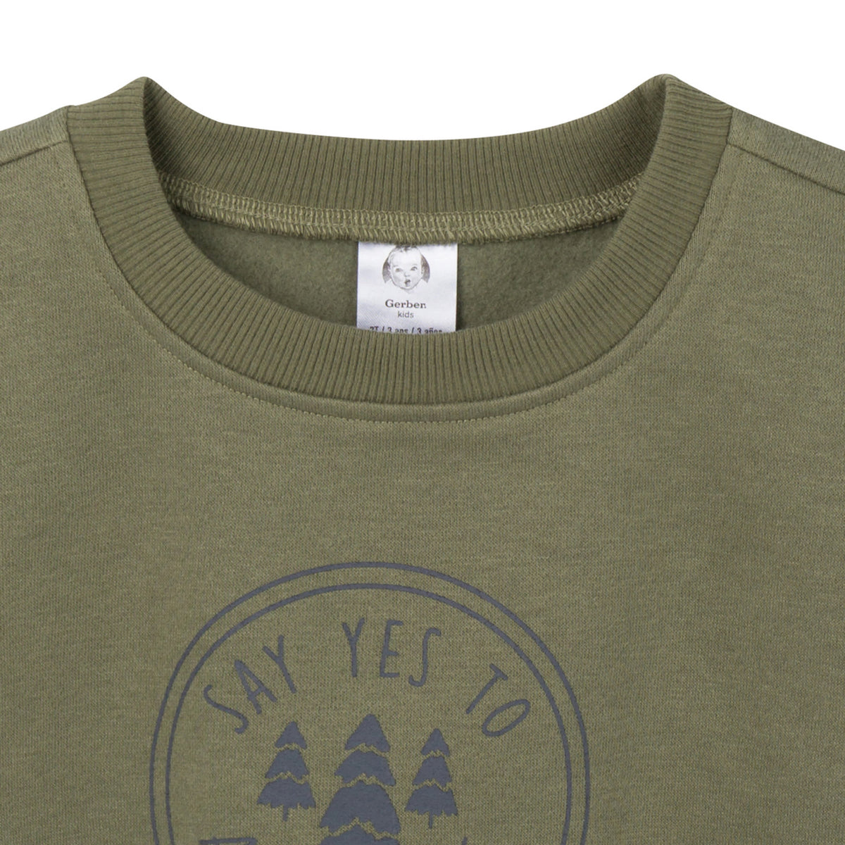 2-Piece Baby & Toddler Boys Olive Fleece Set, view 3