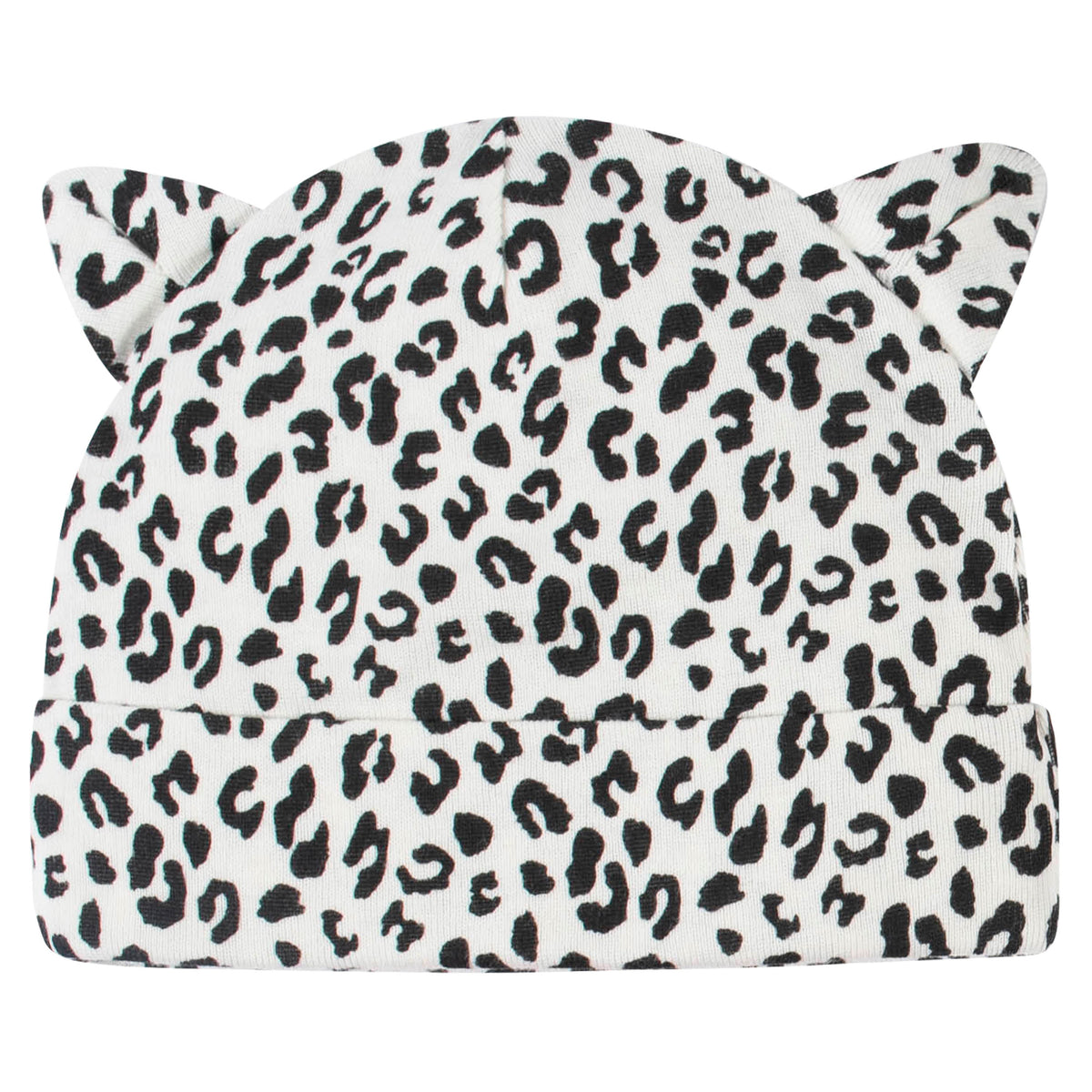 8-Piece Baby Neutral Leopard Caps & Mittens Set, view 2