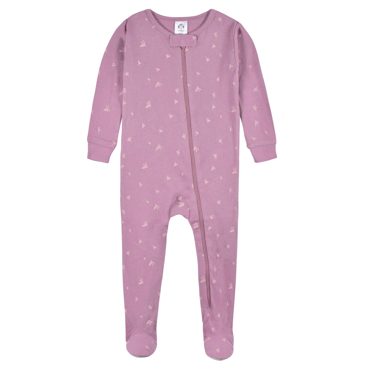 2-Pack Baby & Toddler Girls Purple Woodland Snug Fit Footed Cotton Pajamas, view 4