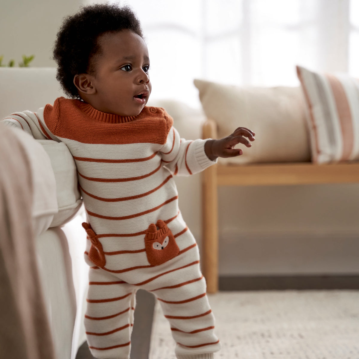 Baby Boys Fox Romper, view 3