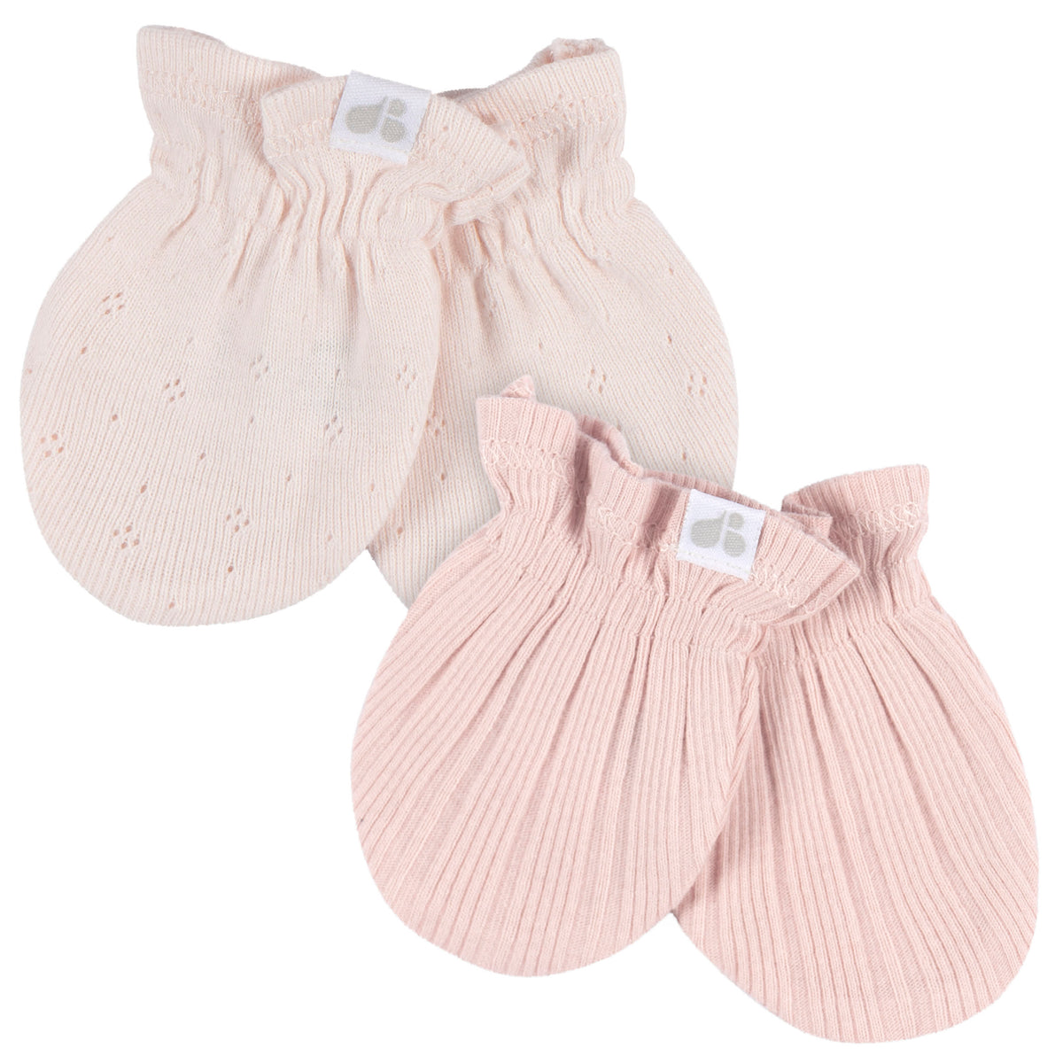 4-Piece Baby Girls Pink Hat and Mitten Set, view 3