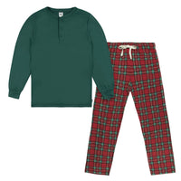 2-Piece Men's Stewart Plaid Pajama Set