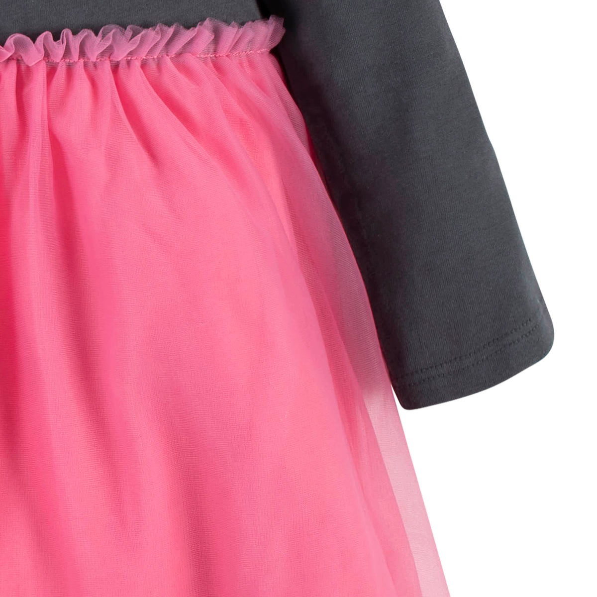 Baby & Toddler Girls Heart Long Sleeve Tulle Dress, view 3