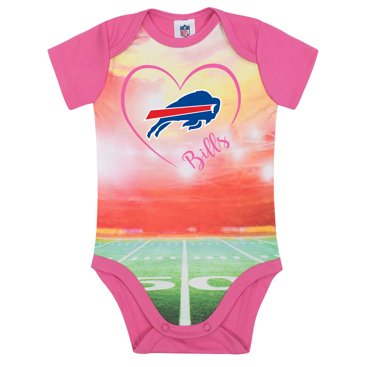 Buffalo Bills Baby Girls Short Sleeve Bodysuit
