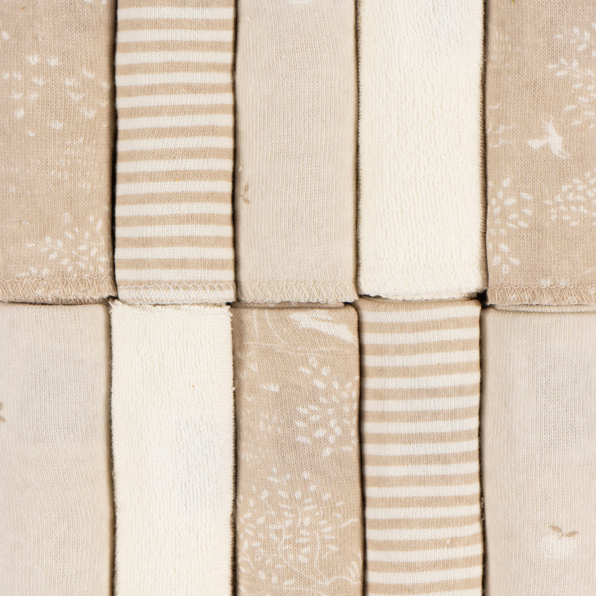10-Pack Baby Neutral Tan Terry Washcloths, view 2